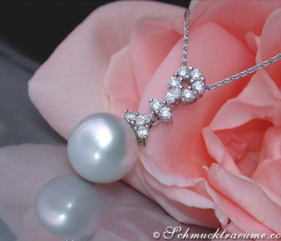 Picture Perfect Southsea Pearl Pendant with Diamonds