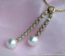 Impressive Diamond Pendant with two Southsea Pearls
