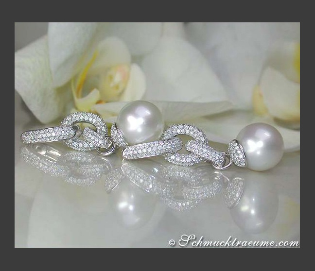 Convertible Southsea Pearl Diamond Earrings & Pendant Convertible Southsea Pearl Diamond Earrings & Pendant