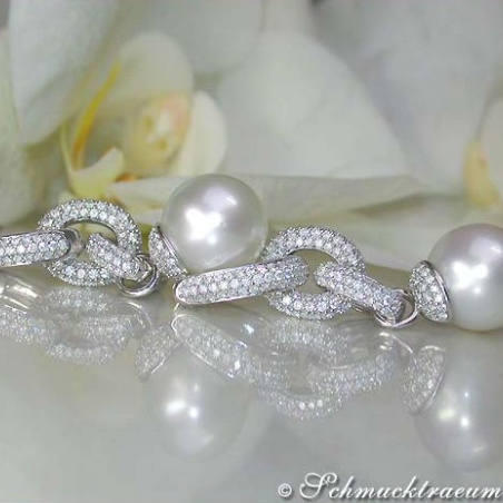Convertible Southsea Pearl Diamond Earrings & Pendant