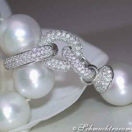 Convertible Southsea Pearl Diamond Earrings & Pendant