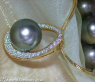 Dreamlike Tahitian Pearl Pendant with Diamonds (Mikimoto Design)