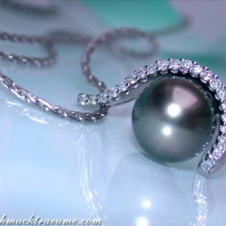 Tahitiperle Anhänger mit Brillanten