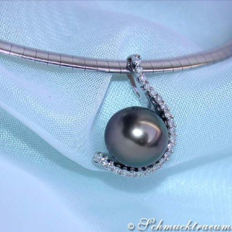 Tahitiperle Anhänger mit Brillanten