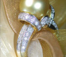 Gorgeous Golden Southsea Pearl Diamond Ring (Collar Style)
