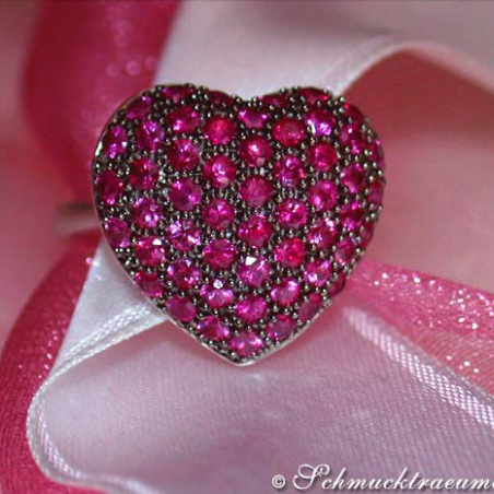 Enchanting Ruby Heart Ring
