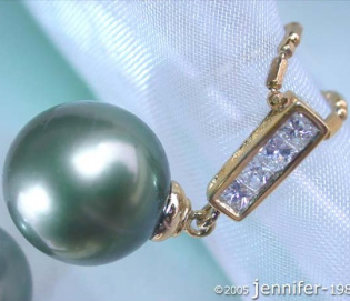 Klassischer Tahitiperle Diamanten Anhänger in Gelbgold 750