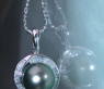 Enchanting Tahitian Pearl Pendant with Taper Diamonds