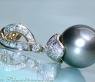 Classic Tahitian Pearl Diamond Pendant in Yellow Gold