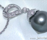 Classic Tahitian Pearl Pendant with Diamonds