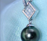 Picture perfect Tahitian Pearl Pendant with Diamonds