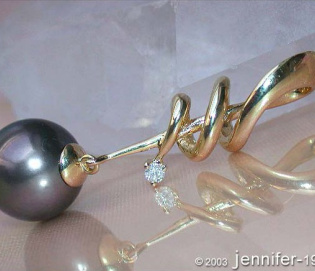 Playful Tahitian Pearl Pendant