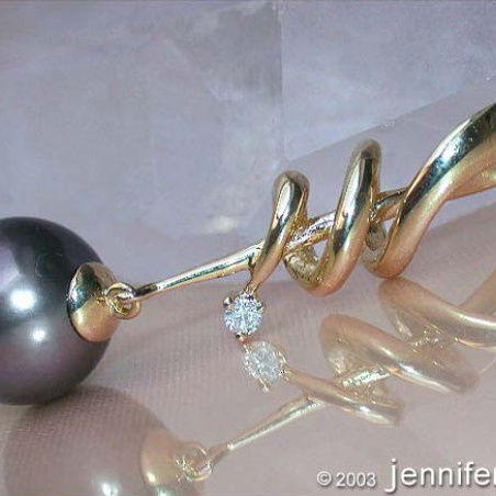 Playful Tahitian Pearl Pendant