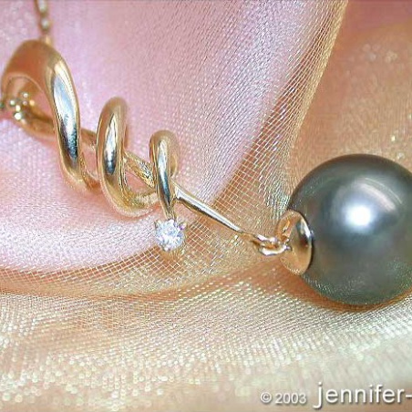 Playful Tahitian Pearl Pendant