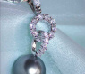 Charming Tahitian Pearl Diamond Pendant