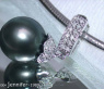 Classy Tahitian Pearl Pendant with Diamonds
