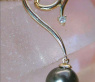 Beautiful Tahitian Pearl Diamond Pendant in Yellow gold 14k