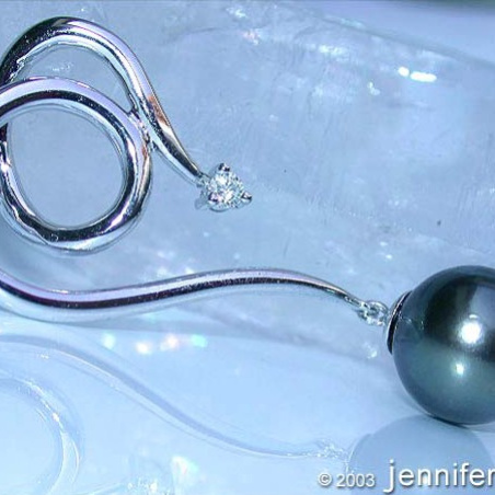 Enchanting Tahitian Pearl Diamond Pendant