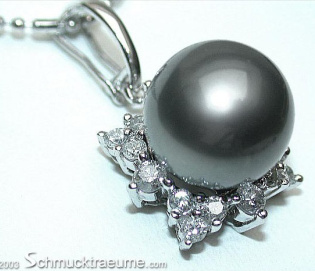 Elegant Star Design Tahitian Pearl Pendant