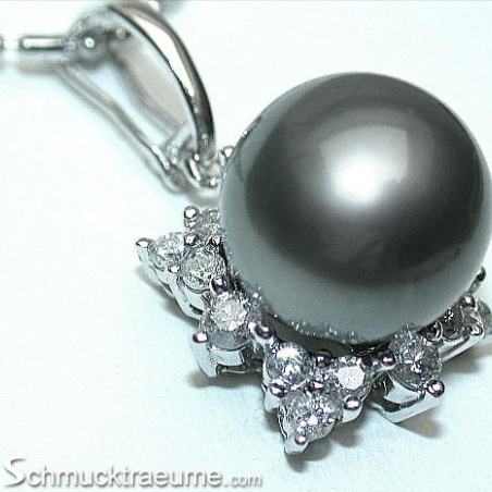 Elegant Star Design Tahitian Pearl Pendant
