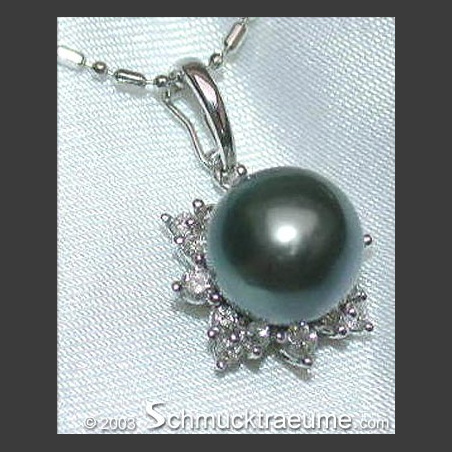 Elegant Star Design Tahitian Pearl Pendant