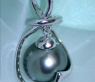 Delicate Tahitian Pearl Diamond Pendant