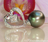 Feminine Tahitian Pearl Diamond Pendant