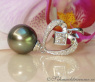 Feminine Tahitian Pearl Diamond Pendant