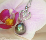 Feminine Tahitian Pearl Diamond Pendant