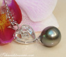 Feminine Tahitian Pearl Diamond Pendant