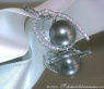 Playful Tahitian Pearl Pendant with Diamonds