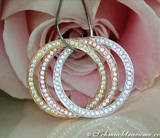 Amazing Entwined Diamond Circle Pendant