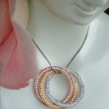 Amazing Entwined Diamond Circle Pendant