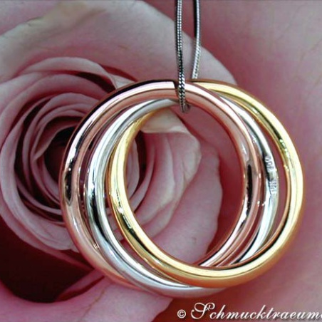Amazing Entwined Diamond Circle Pendant