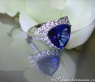Attractive Tanzanite Ring with Diamonds