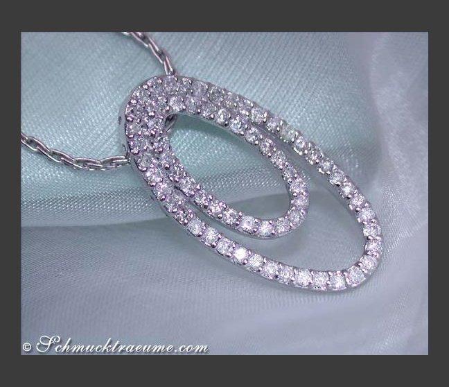 Attractive Diamond Ellipse Pendant Attractive Diamond Ellipse Pendant