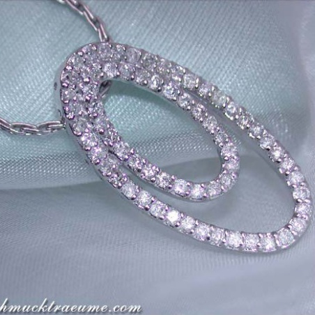 Attractive Diamond Ellipse Pendant
