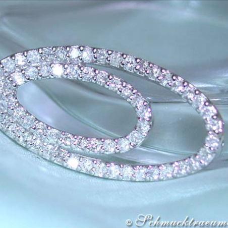 Attractive Diamond Ellipse Pendant
