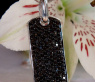 Minimalist Black Diamond Dog Tag Pendant