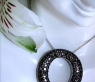 Precious Black Diamond Circle Pendant