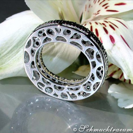 Precious Black Diamond Circle Pendant