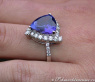 Attractive Tanzanite Ring with Diamonds