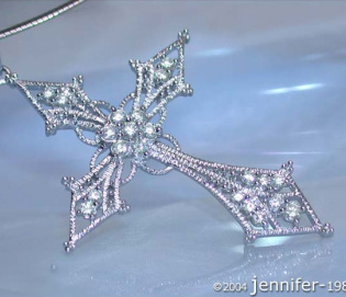 Exquisite Diamond Cross Pendant