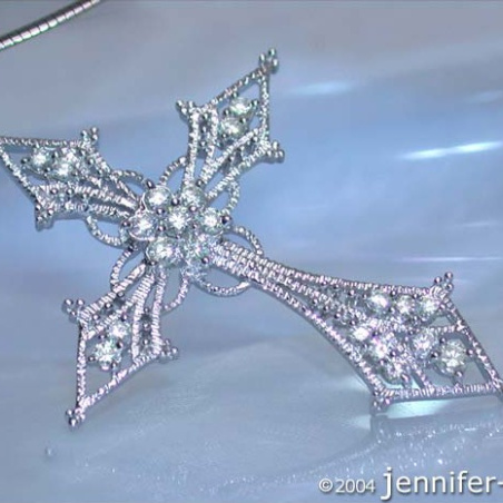 Exquisite Diamond Cross Pendant
