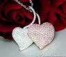 Exquisite Double Heart Diamond Pendant