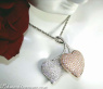 Exquisite Double Heart Diamond Pendant