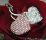 Exquisite Double Heart Diamond Pendant
