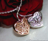 Exquisite Double Heart Diamond Pendant