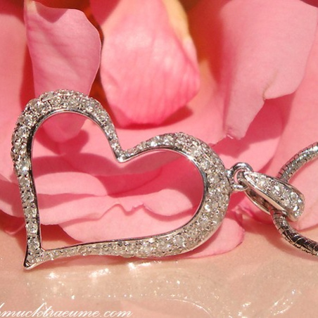 Delicate Diamond Heart Pendant