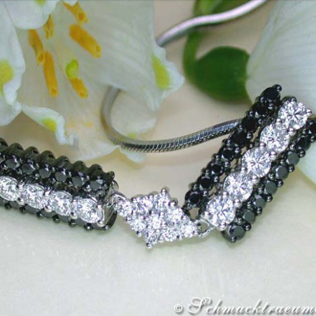 Exquisite Black & White Diamond Pendant